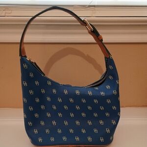 Dooney & Bourke Navy Monogram Hobo Bag